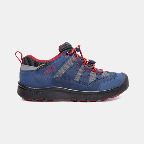 Magasin Chaussures Keen | Basket Keen Hikeport Waterproof Enfant Bleu Rouge (FRD970135)